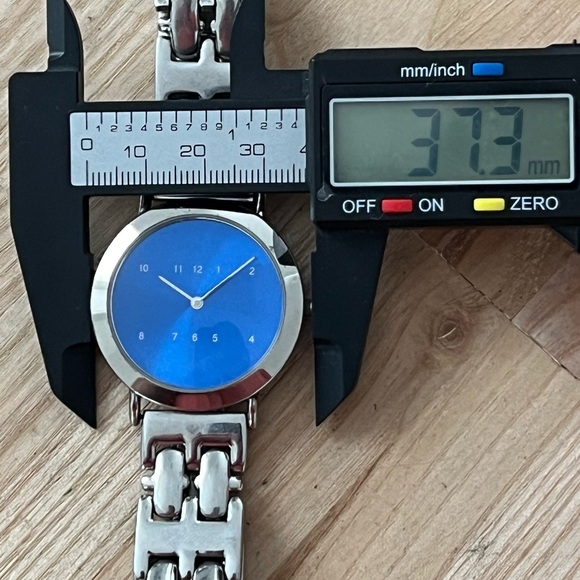 Android U.S.A. Watch RARE Blue Dial Stainless Steel Bracelet, Hands, Case - Picture 12 of 13